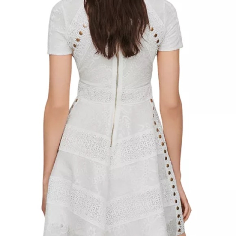 NEW Maje White Lace Mini Dress - Picture 2 of 5
